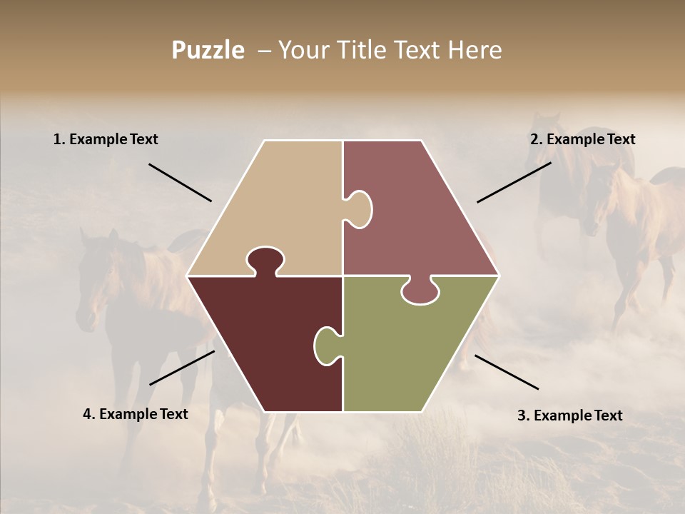 Herd Hillside Desert PowerPoint Template