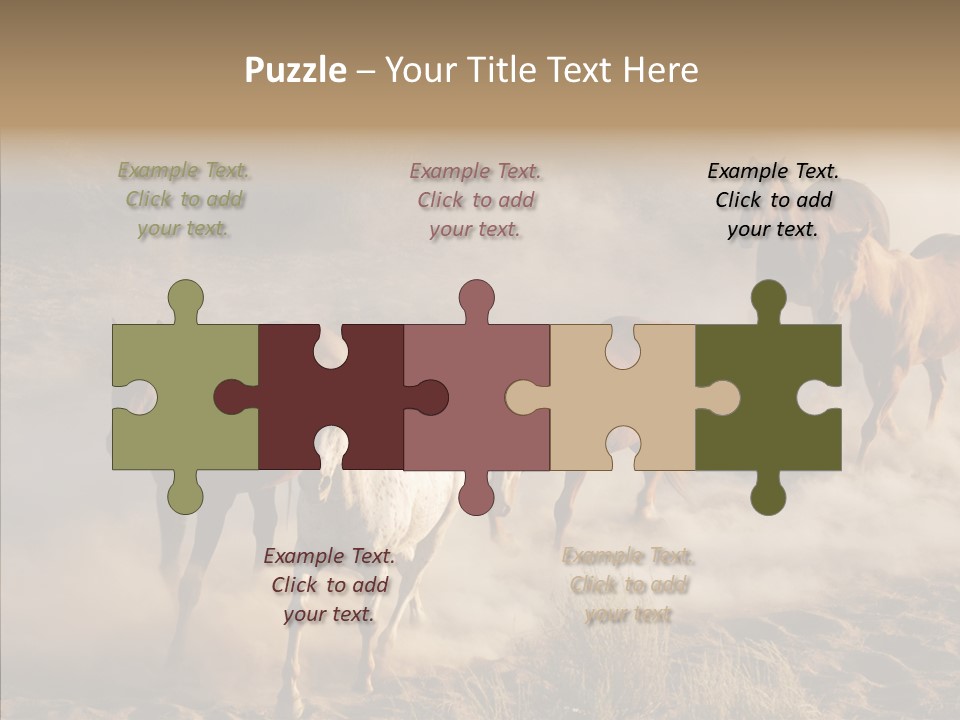 Herd Hillside Desert PowerPoint Template