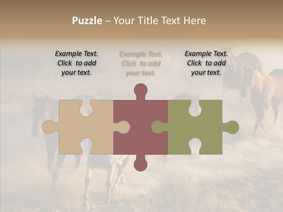 Herd Hillside Desert PowerPoint Template