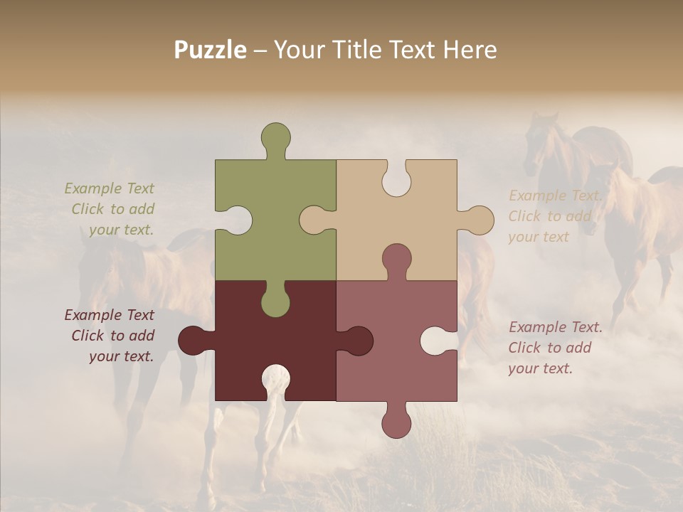 Herd Hillside Desert PowerPoint Template
