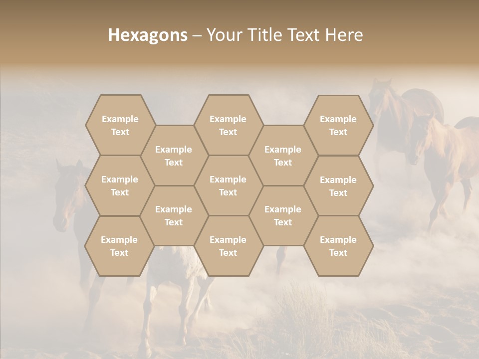 Herd Hillside Desert PowerPoint Template