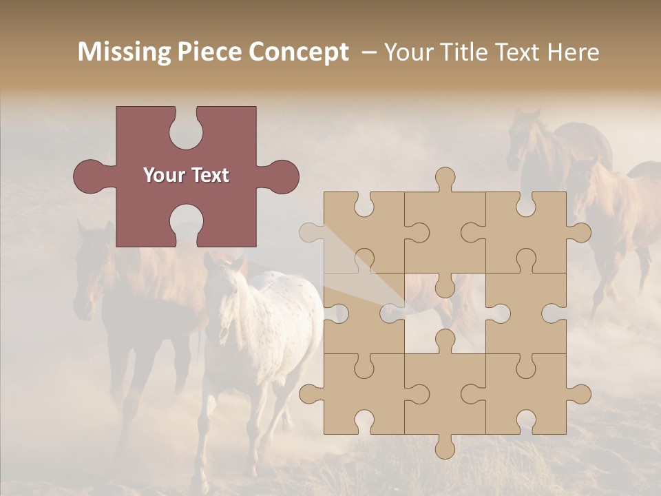 Herd Hillside Desert PowerPoint Template