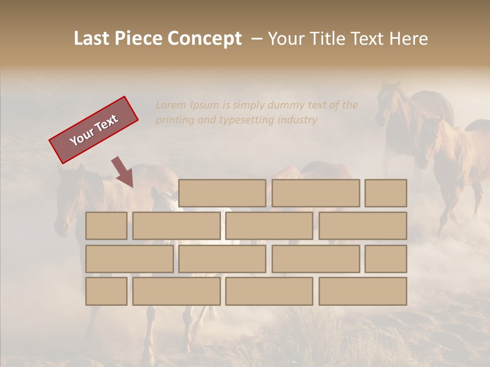 Herd Hillside Desert PowerPoint Template