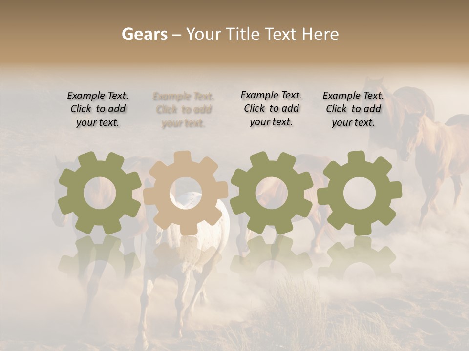 Herd Hillside Desert PowerPoint Template