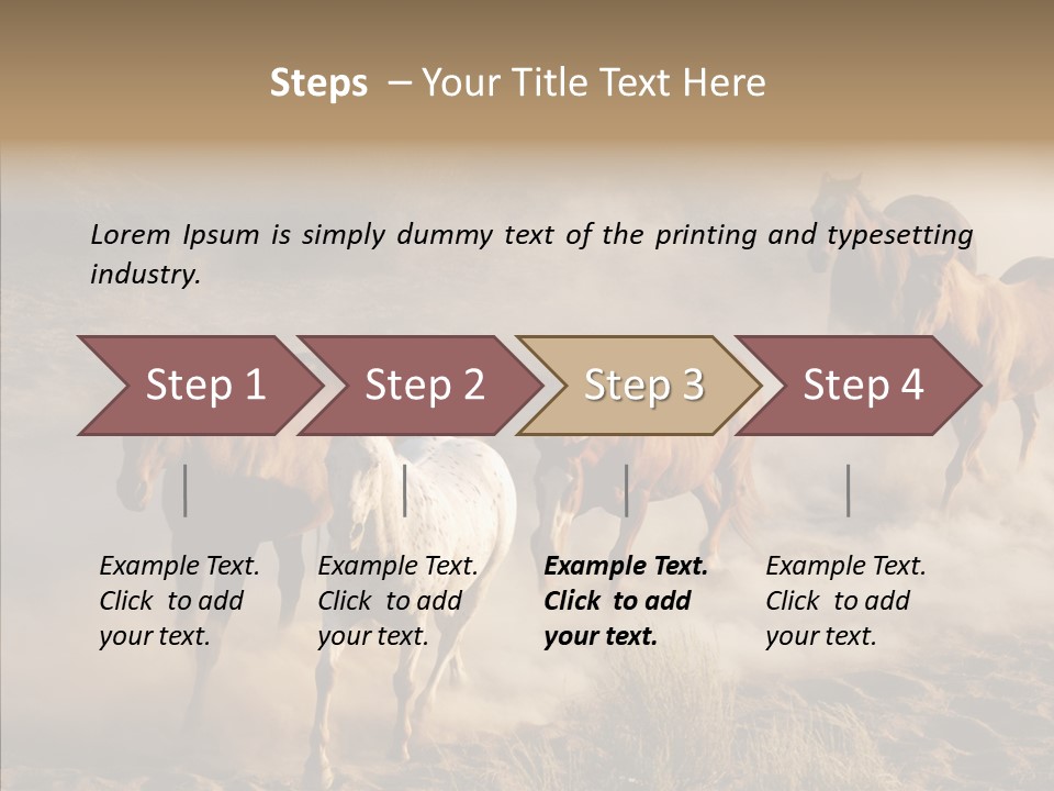 Herd Hillside Desert PowerPoint Template