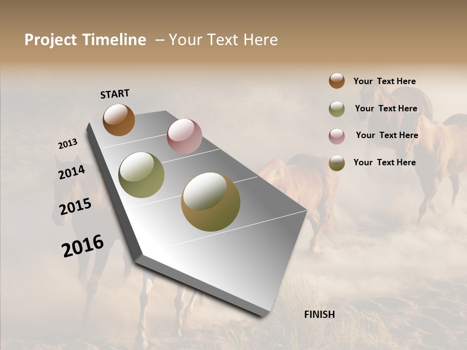 Herd Hillside Desert PowerPoint Template