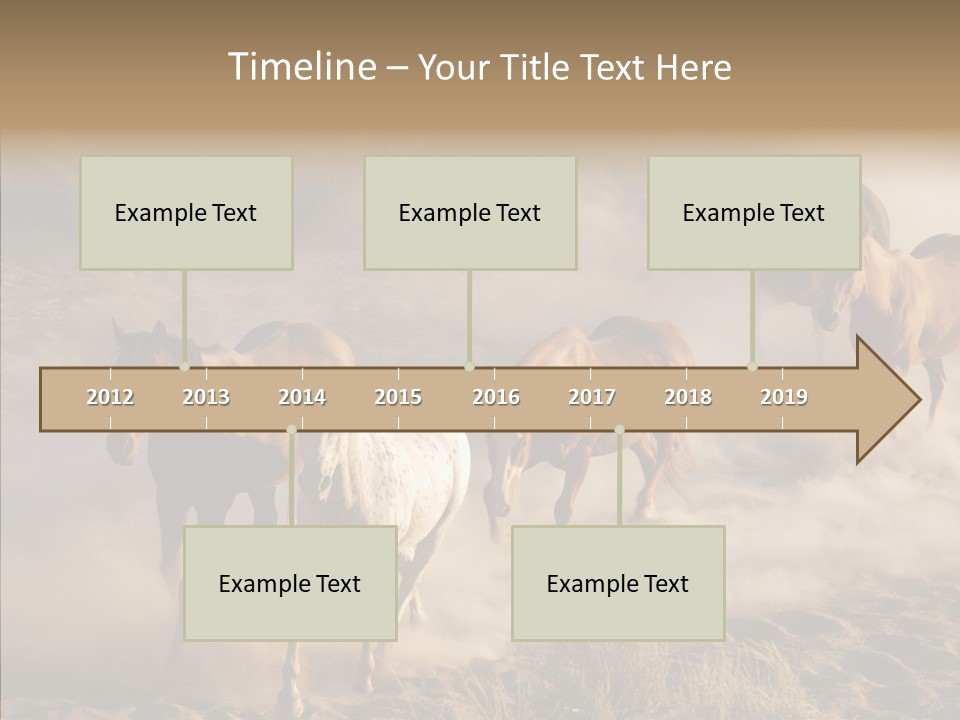 Herd Hillside Desert PowerPoint Template