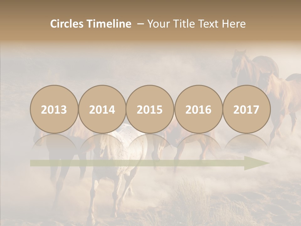 Herd Hillside Desert PowerPoint Template