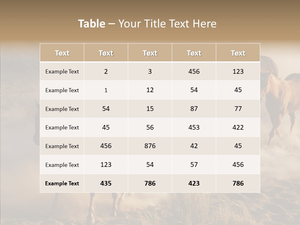 Herd Hillside Desert PowerPoint Template