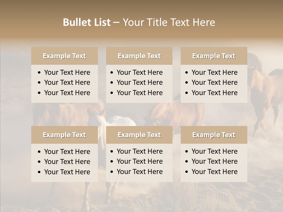 Herd Hillside Desert PowerPoint Template