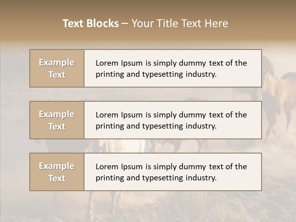 Herd Hillside Desert PowerPoint Template