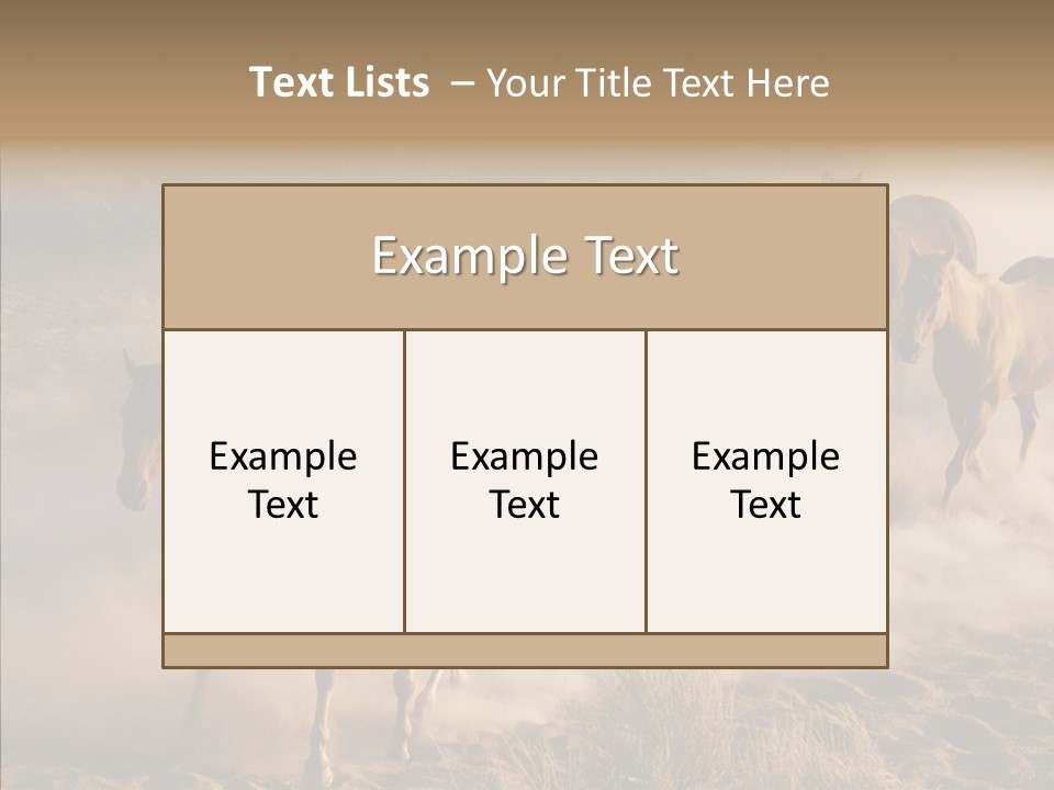 Herd Hillside Desert PowerPoint Template