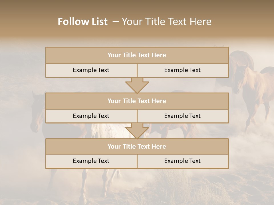 Herd Hillside Desert PowerPoint Template