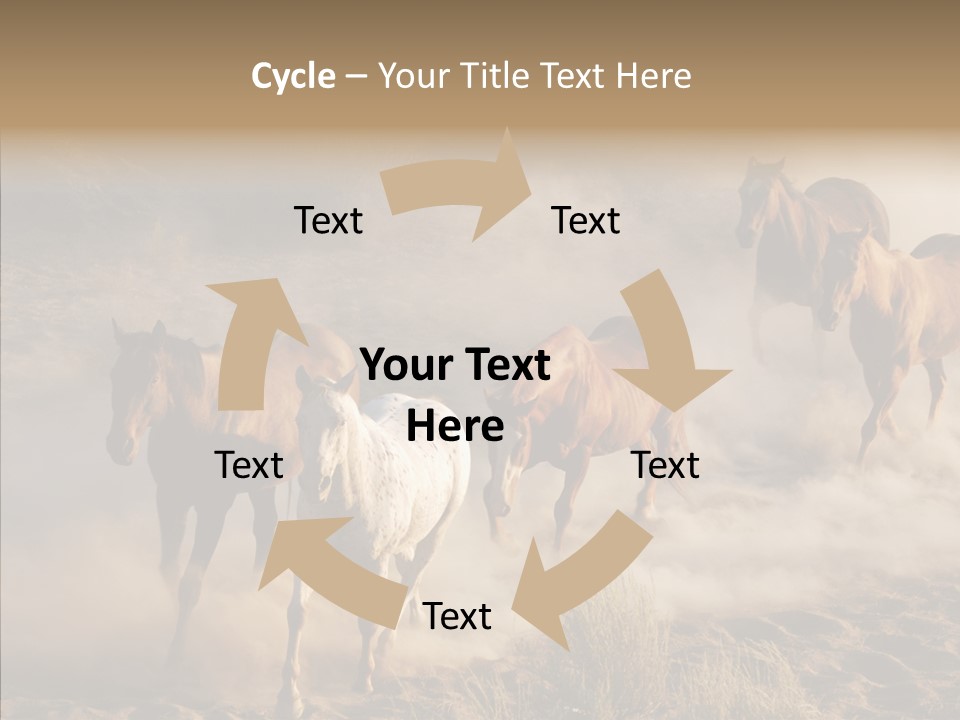 Herd Hillside Desert PowerPoint Template