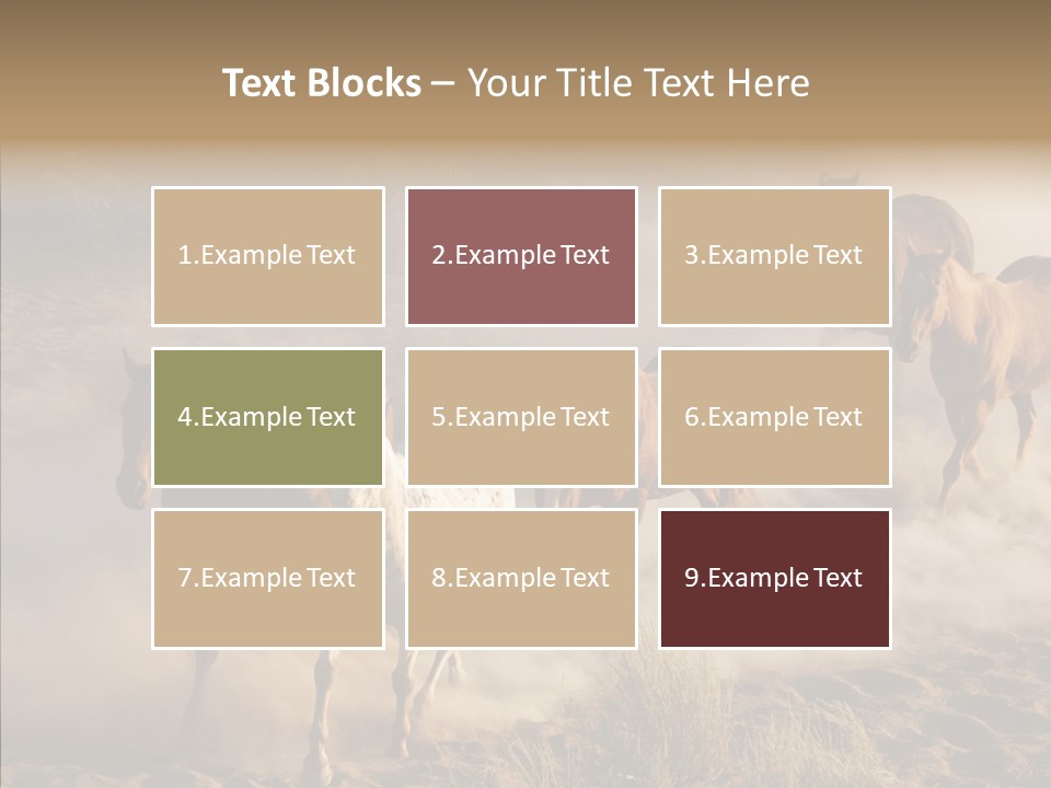 Herd Hillside Desert PowerPoint Template