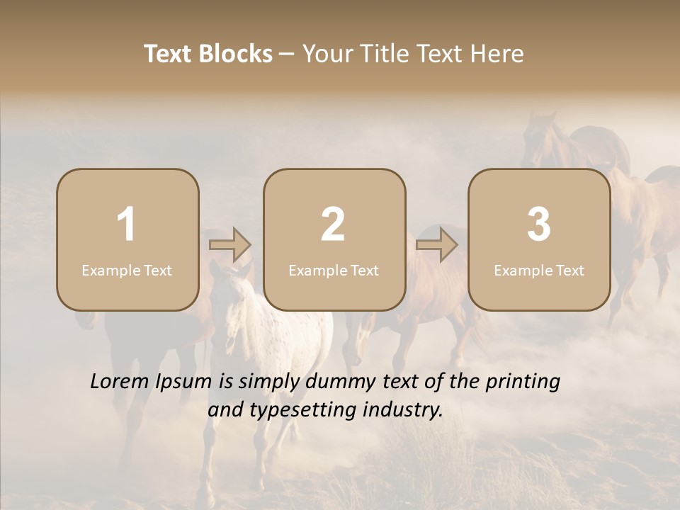 Herd Hillside Desert PowerPoint Template