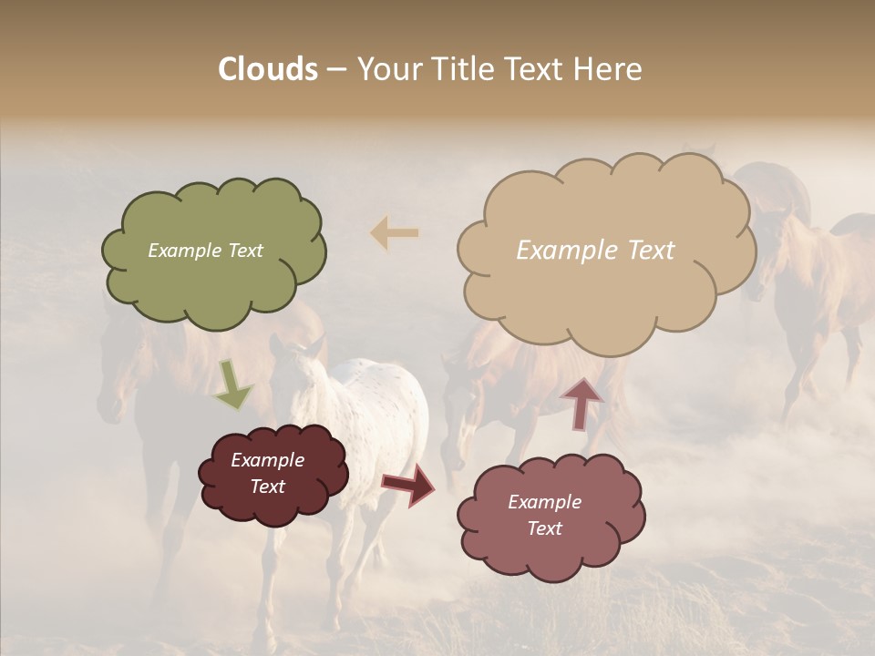 Herd Hillside Desert PowerPoint Template