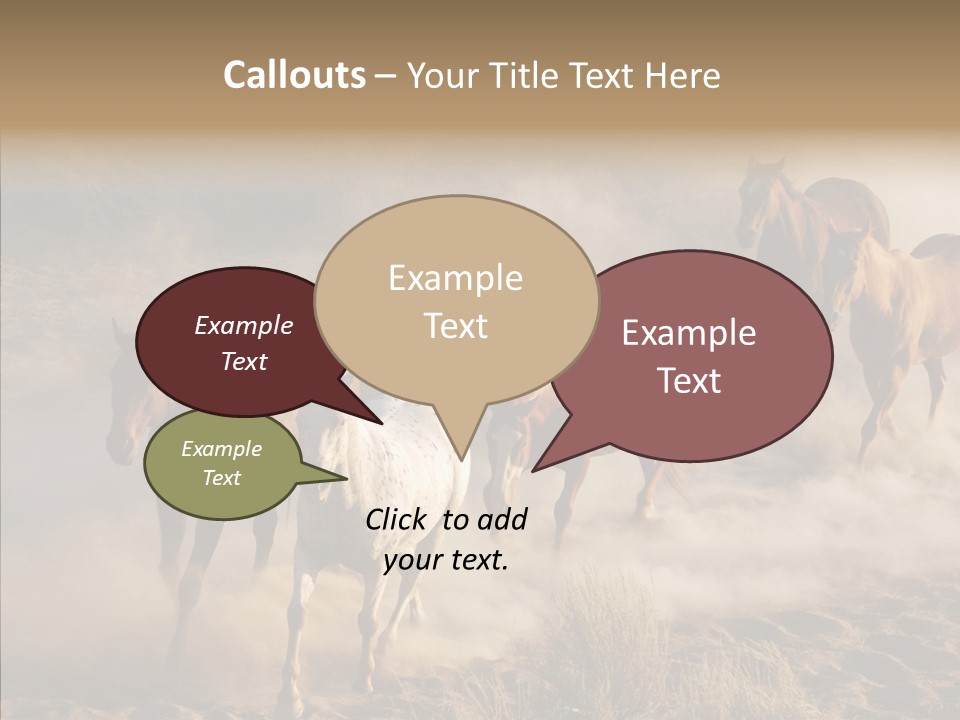 Herd Hillside Desert PowerPoint Template