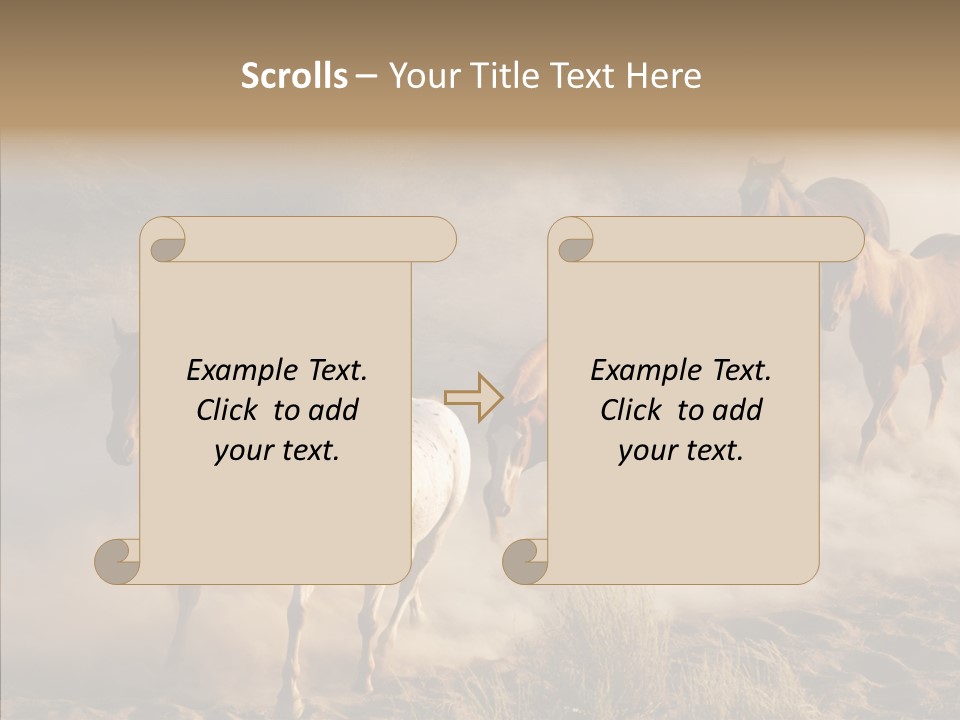 Herd Hillside Desert PowerPoint Template