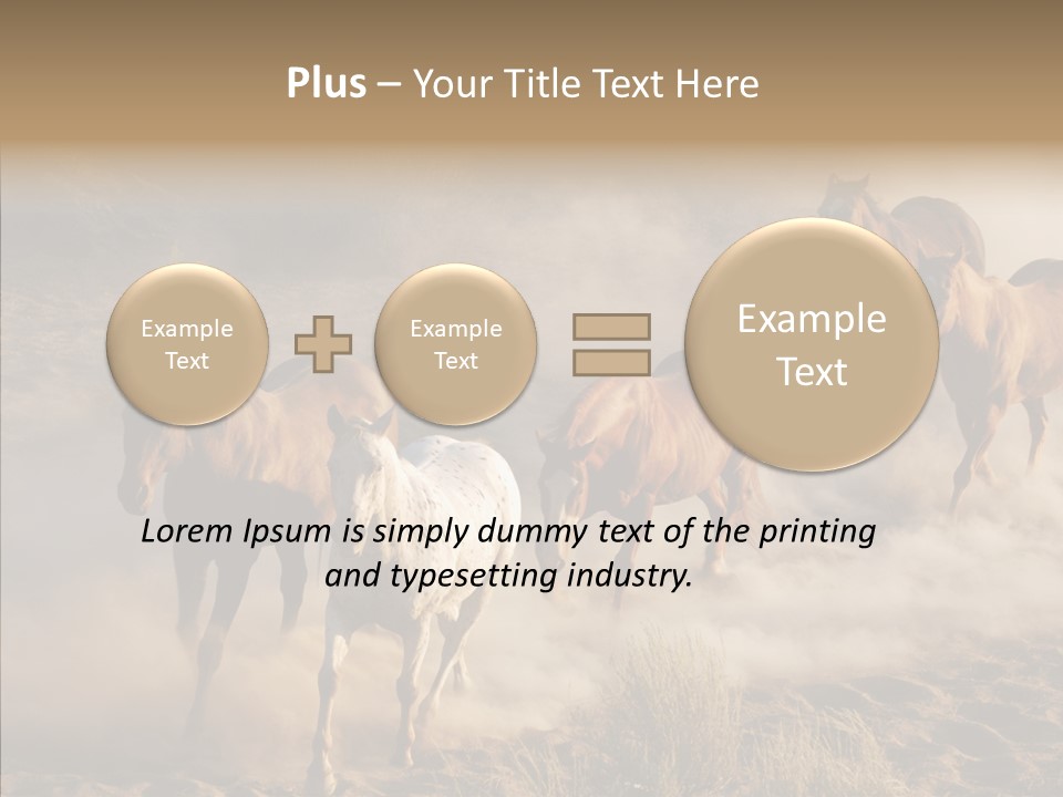 Herd Hillside Desert PowerPoint Template