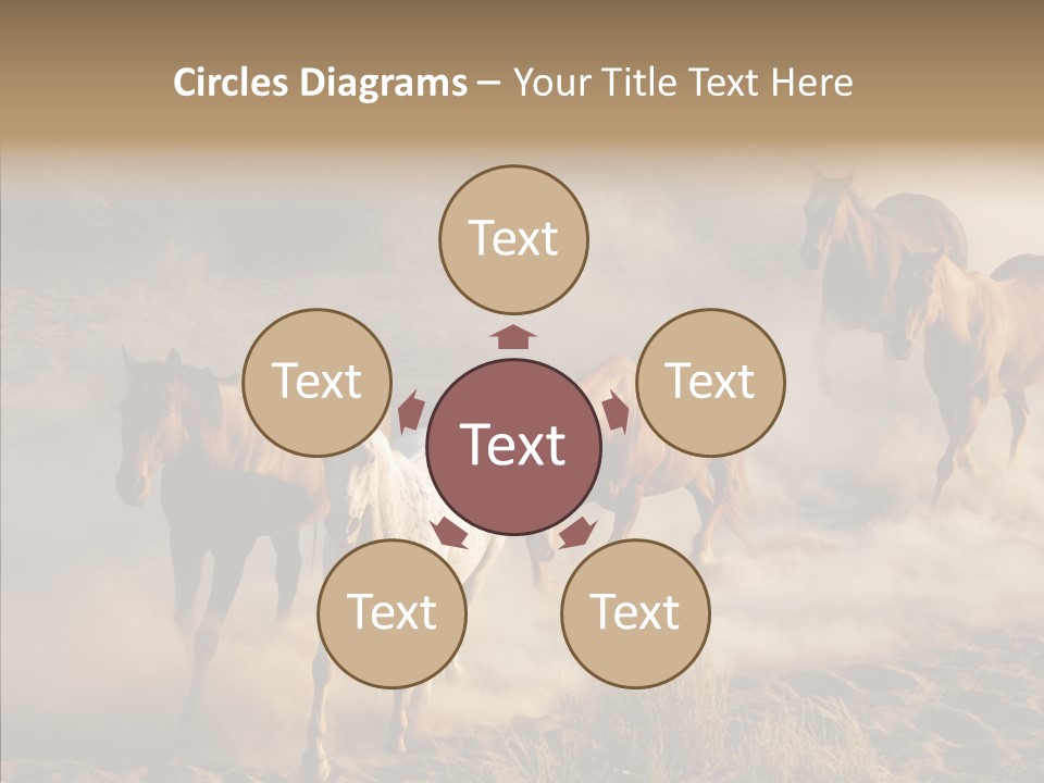 Herd Hillside Desert PowerPoint Template