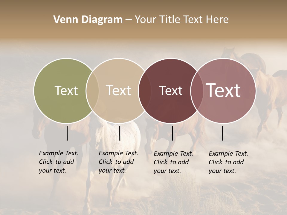 Herd Hillside Desert PowerPoint Template