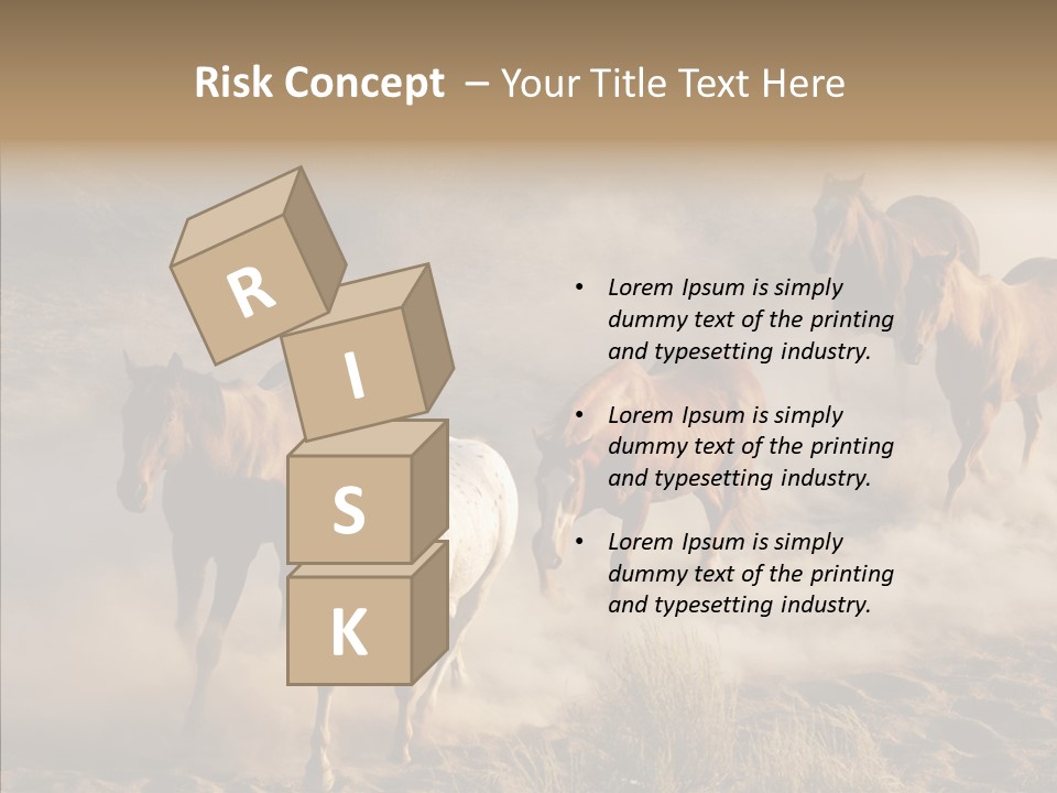 Herd Hillside Desert PowerPoint Template