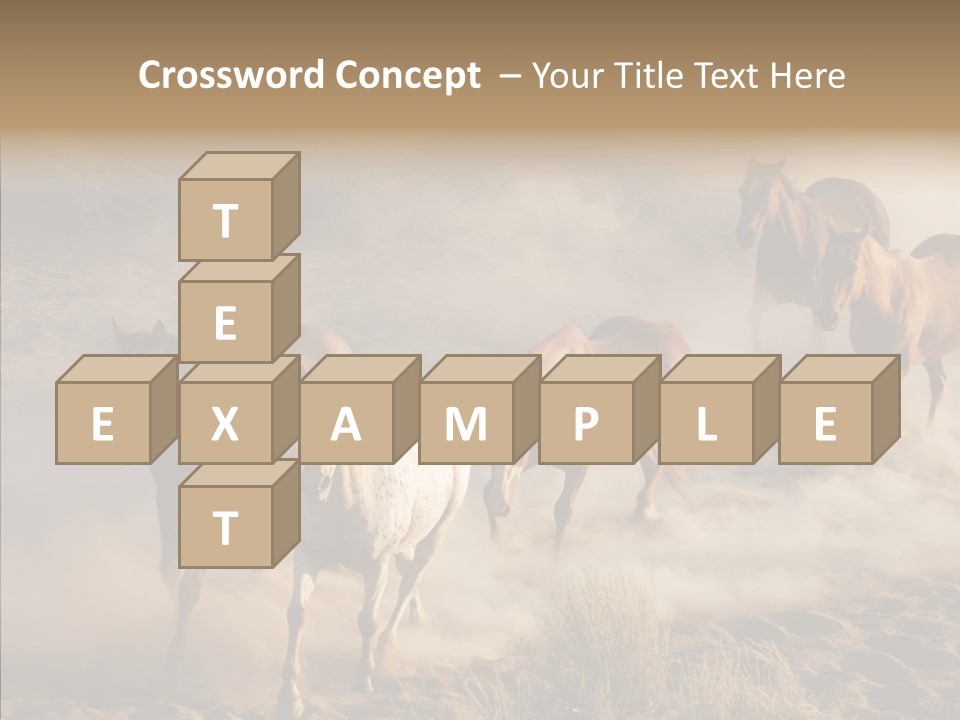 Herd Hillside Desert PowerPoint Template