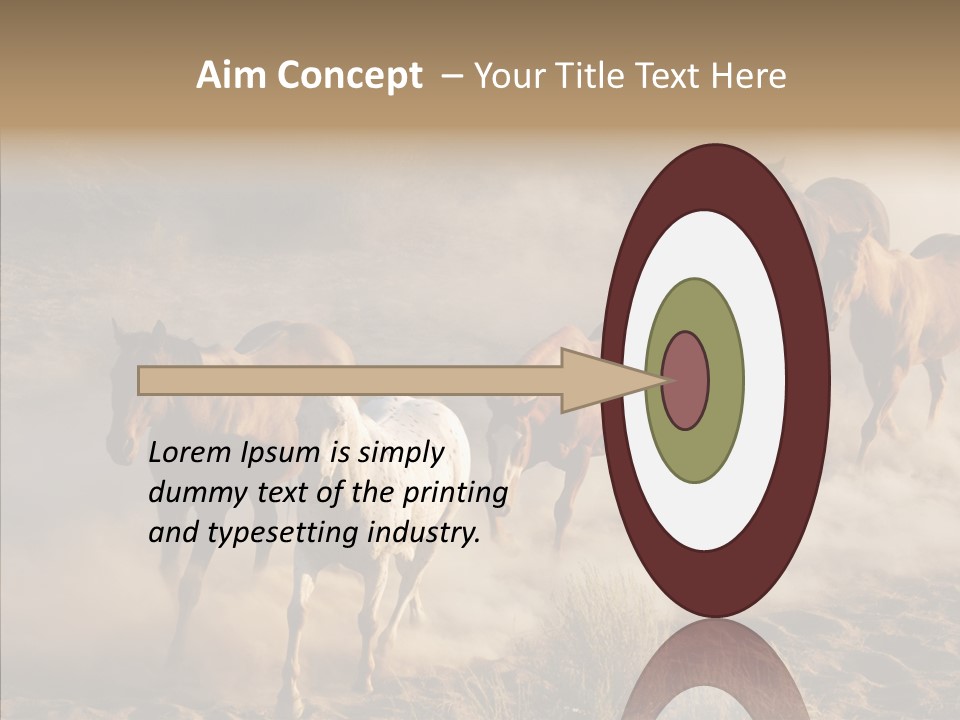 Herd Hillside Desert PowerPoint Template