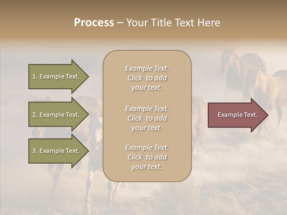 Herd Hillside Desert PowerPoint Template