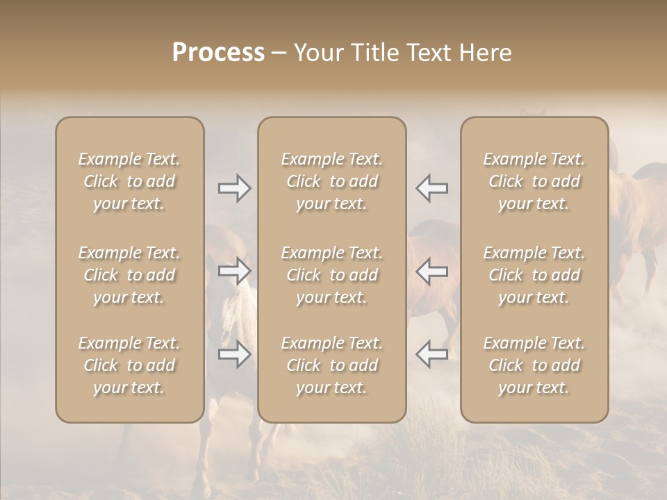 Herd Hillside Desert PowerPoint Template