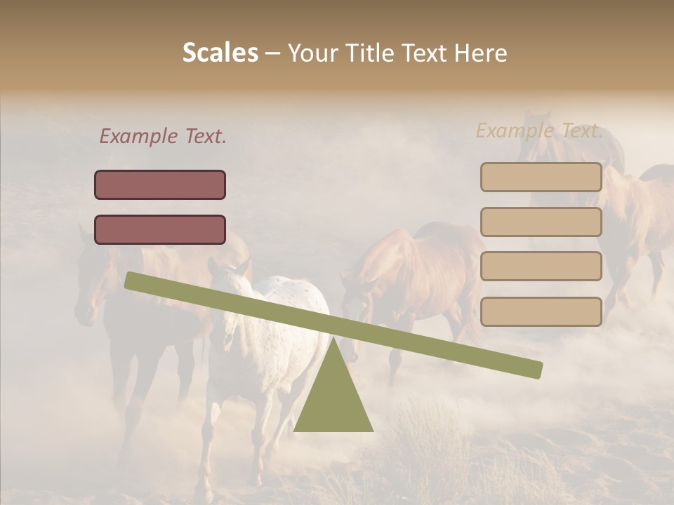 Herd Hillside Desert PowerPoint Template