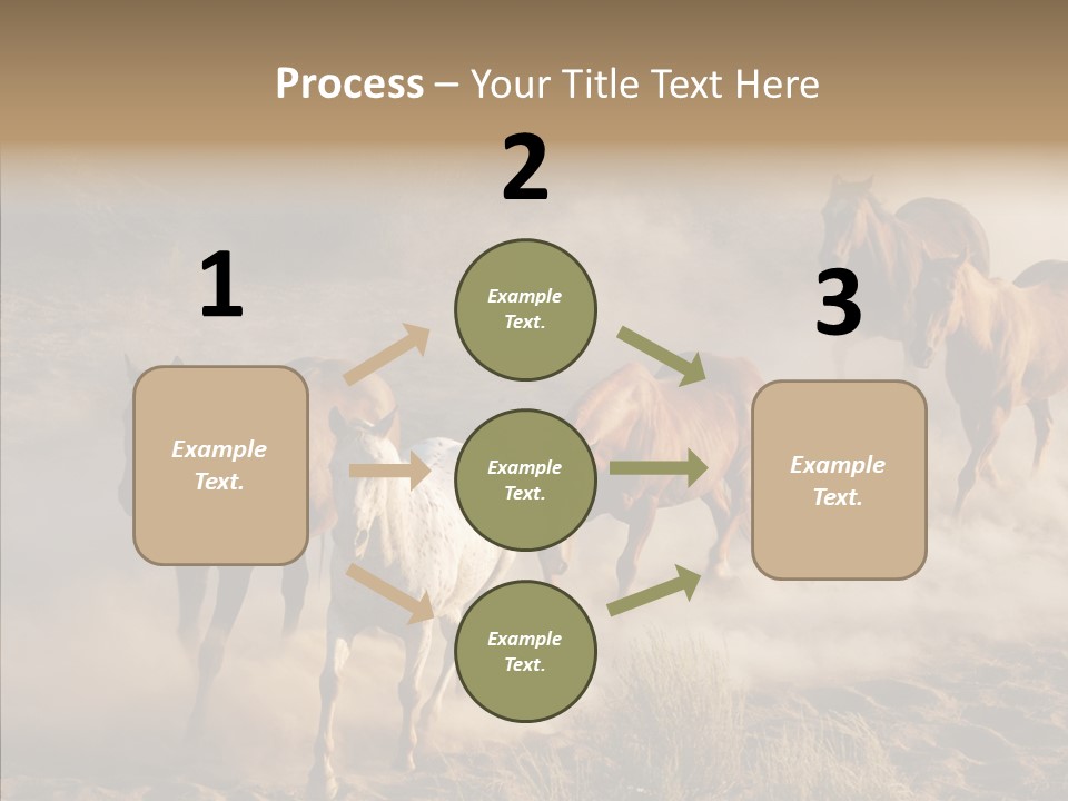 Herd Hillside Desert PowerPoint Template