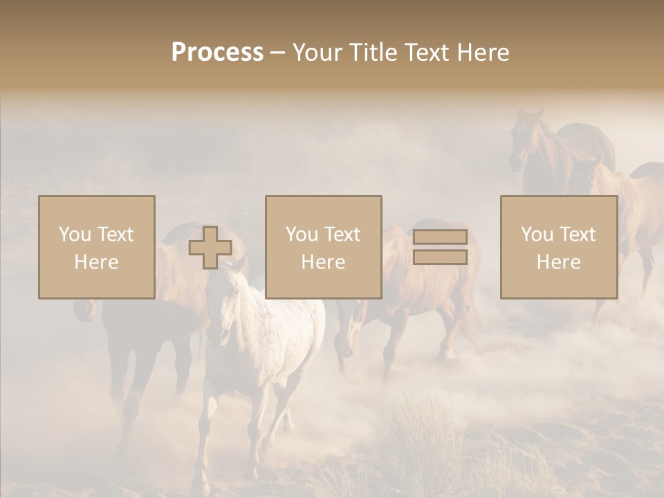 Herd Hillside Desert PowerPoint Template