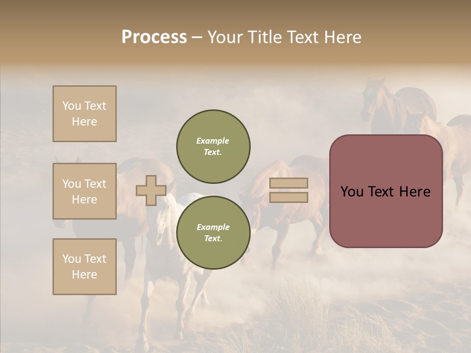 Herd Hillside Desert PowerPoint Template