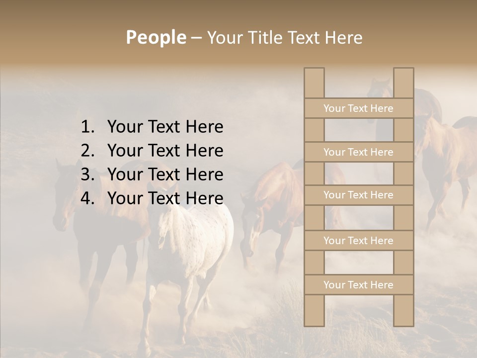 Herd Hillside Desert PowerPoint Template