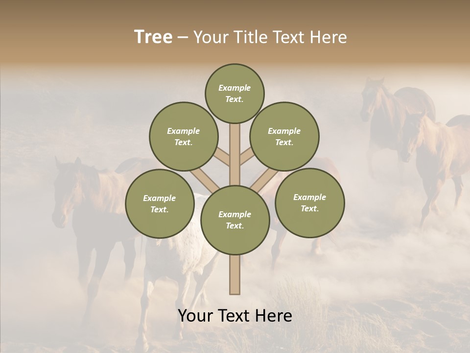 Herd Hillside Desert PowerPoint Template