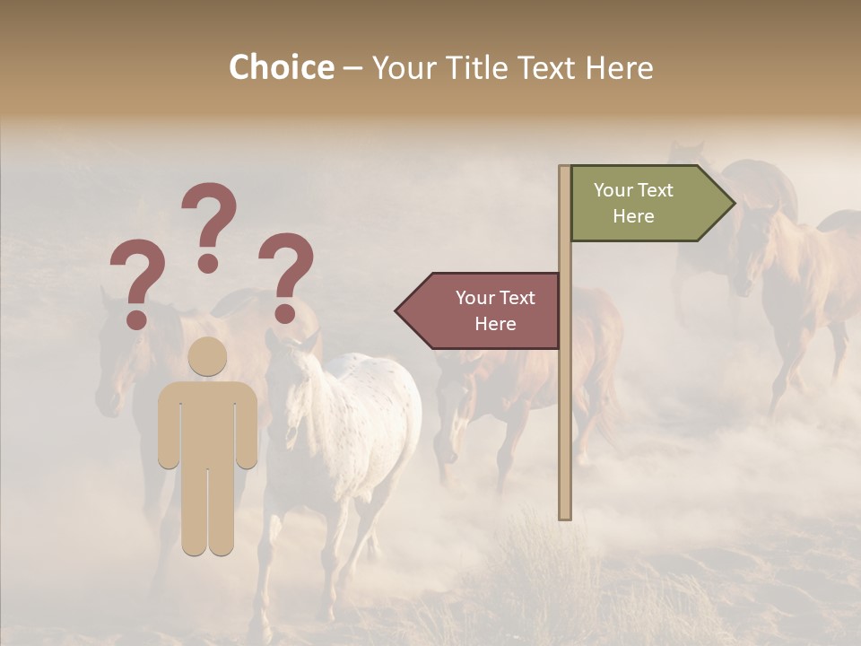 Herd Hillside Desert PowerPoint Template