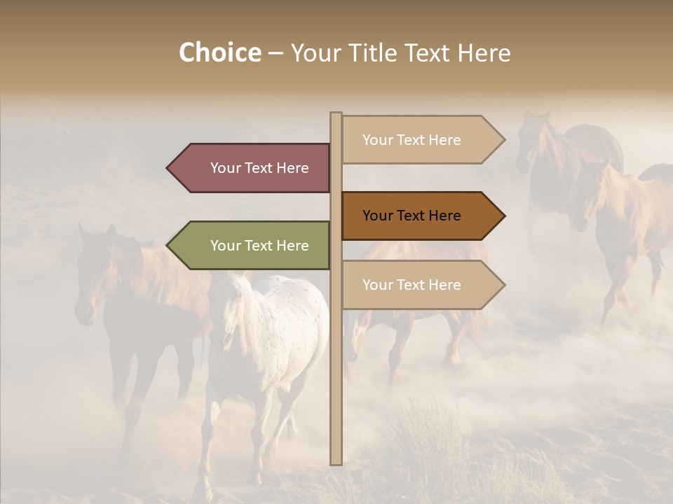 Herd Hillside Desert PowerPoint Template