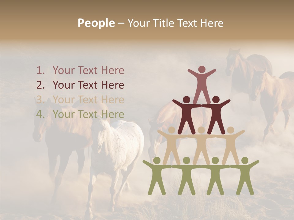 Herd Hillside Desert PowerPoint Template