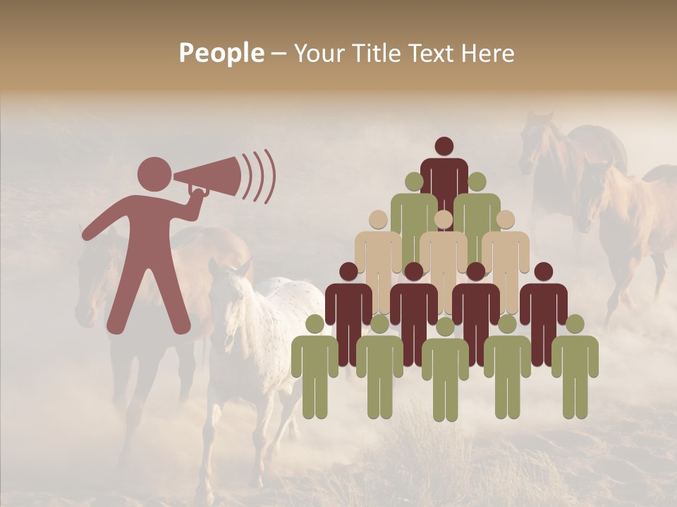 Herd Hillside Desert PowerPoint Template