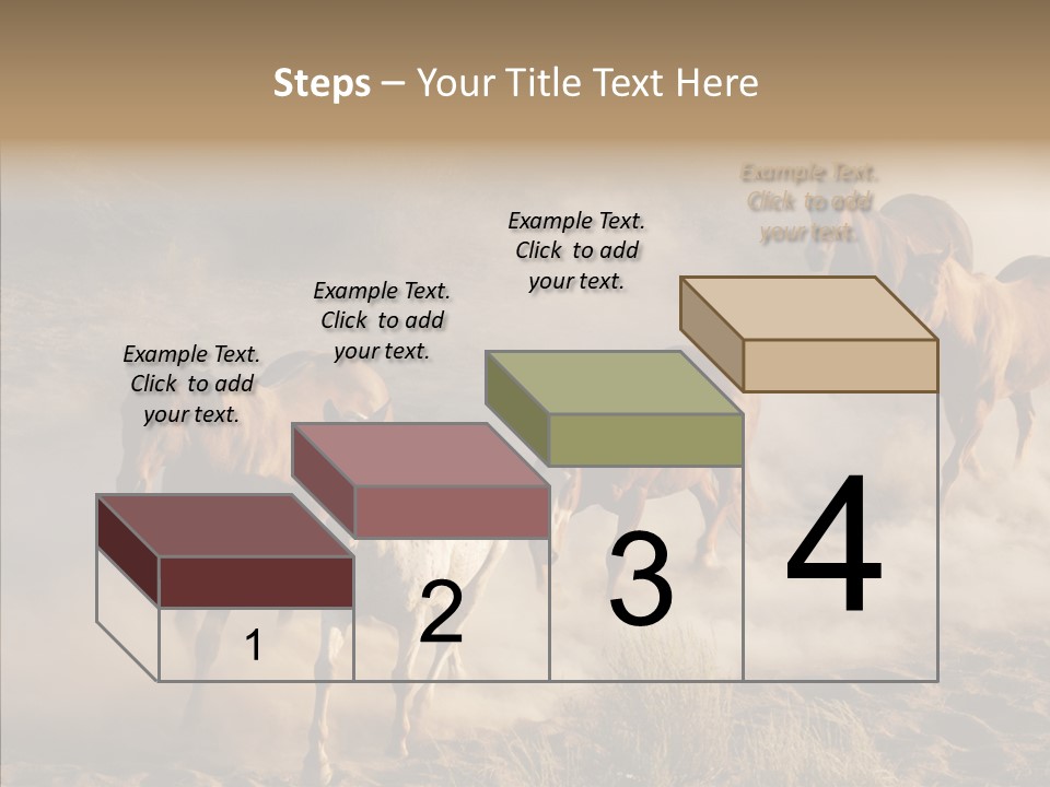 Herd Hillside Desert PowerPoint Template