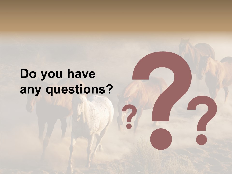Herd Hillside Desert PowerPoint Template