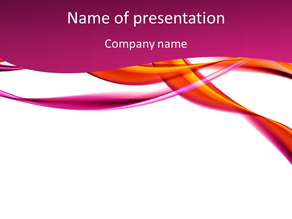 Vibrant Element Pink PowerPoint Template