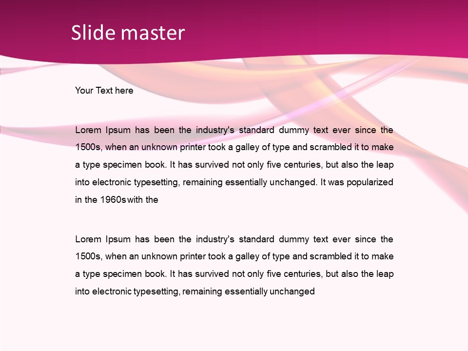 Vibrant Element Pink PowerPoint Template