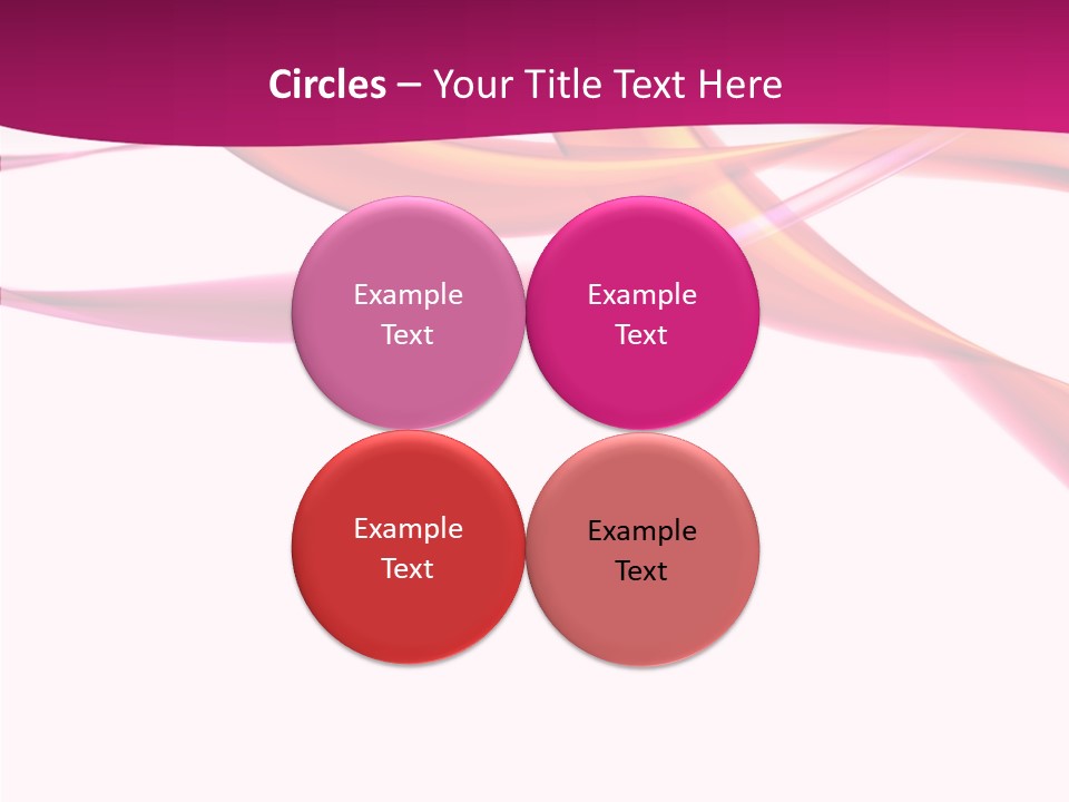 Vibrant Element Pink PowerPoint Template
