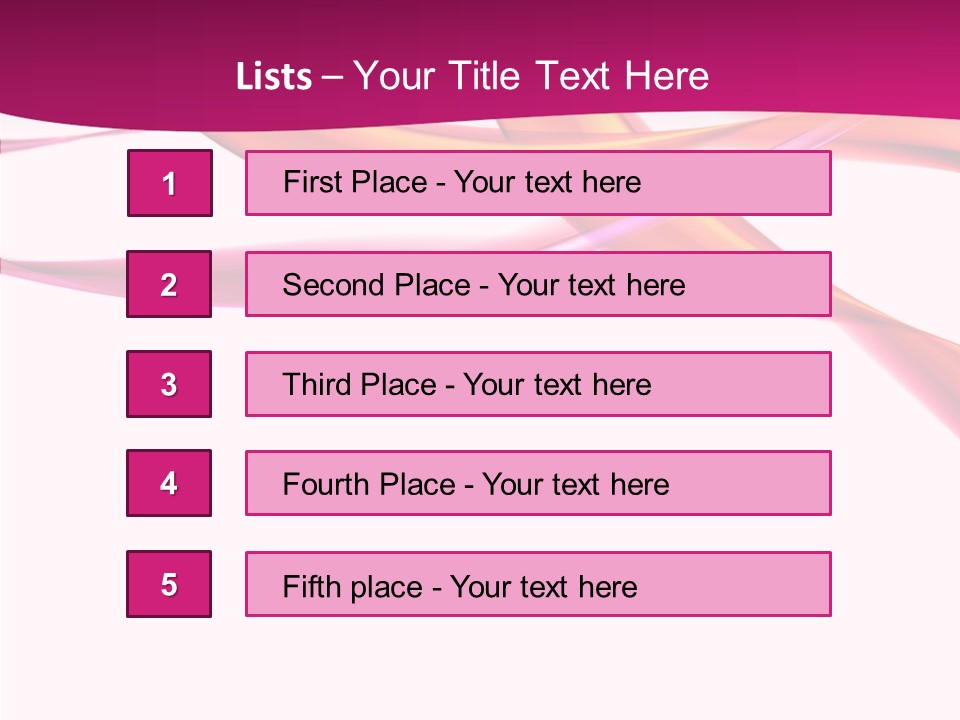 Vibrant Element Pink PowerPoint Template
