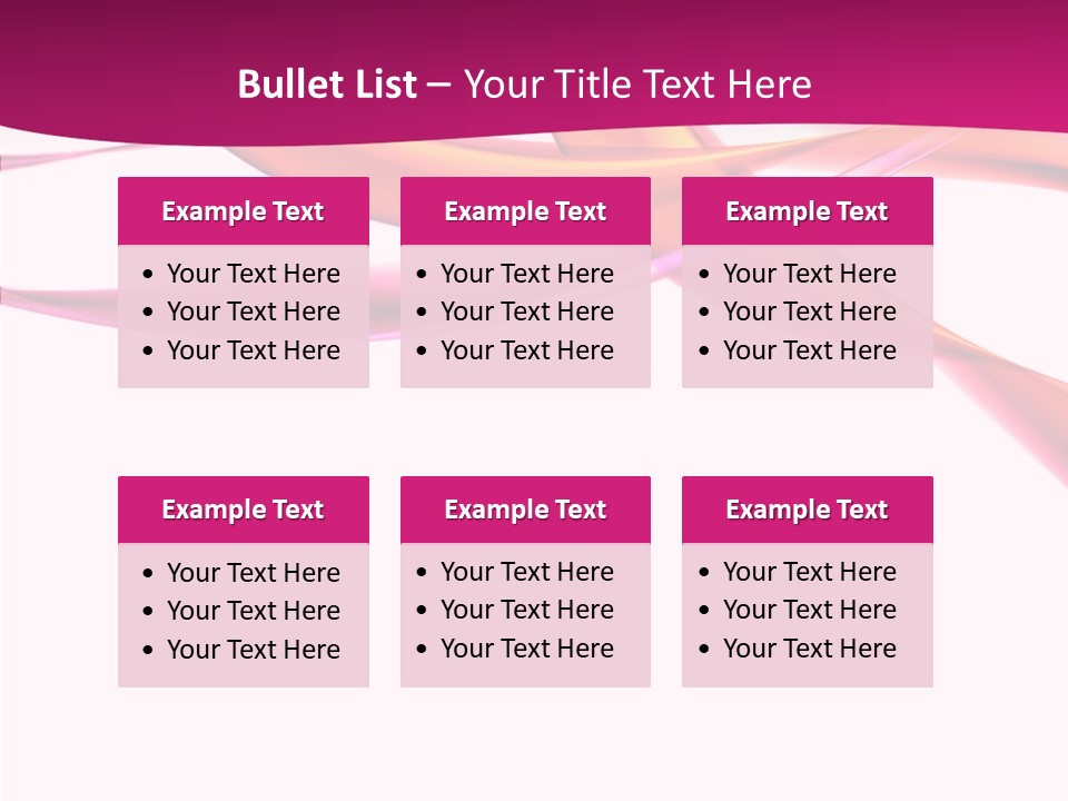 Vibrant Element Pink PowerPoint Template