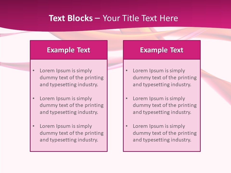 Vibrant Element Pink PowerPoint Template
