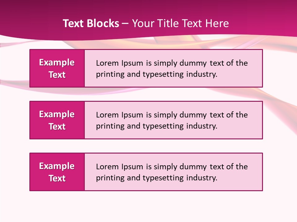 Vibrant Element Pink PowerPoint Template